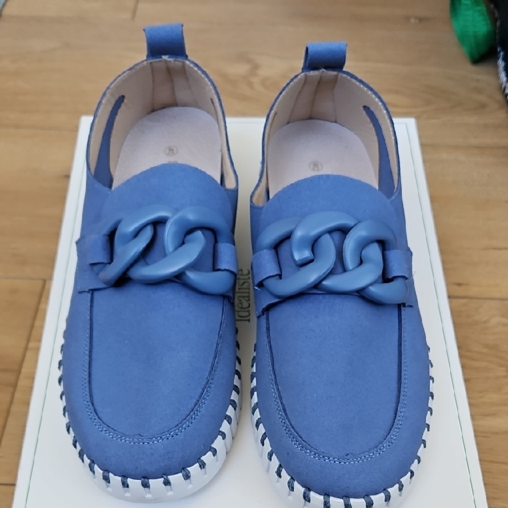 Ilse Jacobsen Blue Slip-On Shoes